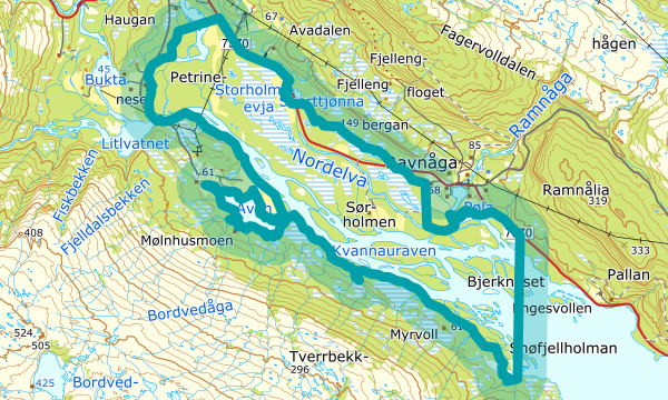 Kart over Glomådeltaet