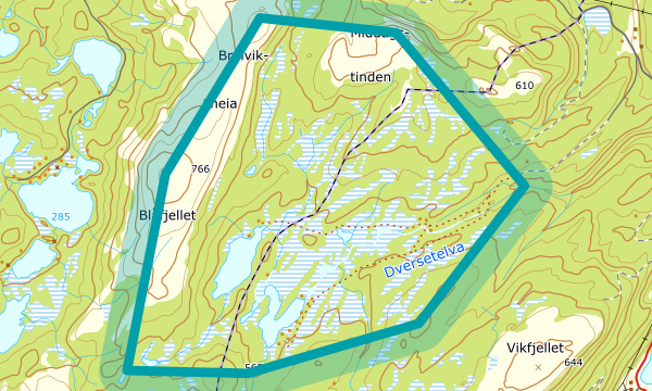 Kart over Austerdalen