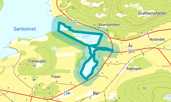 Kart over Bøpøla