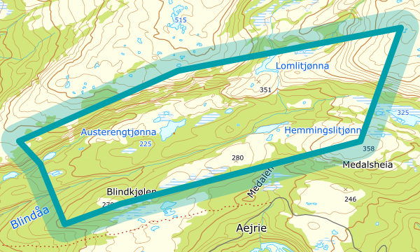 Kart over Blindkjølen