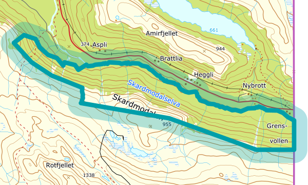 Kart over Skardmodalen/Skaalma