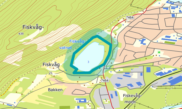 Kart over Fiskvågvatnet