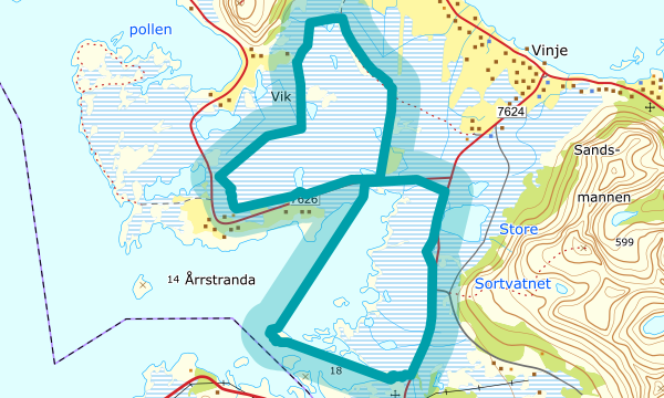 Kart over Gimsøymyrene
