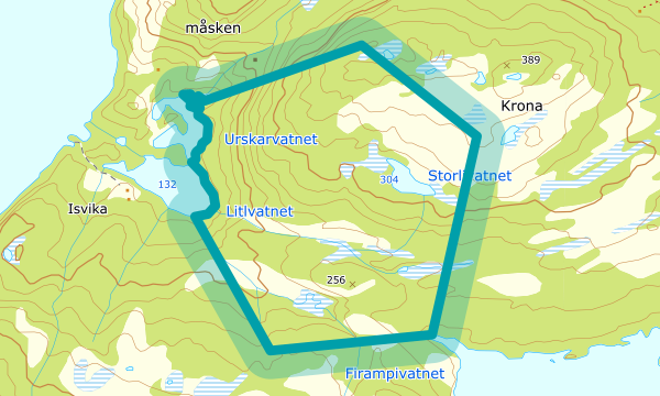 Kart over Urskar
