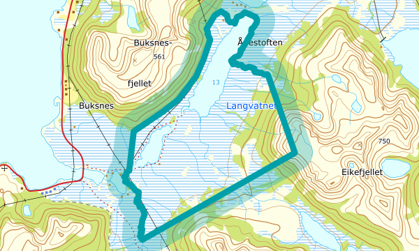 Kart over Eikeland