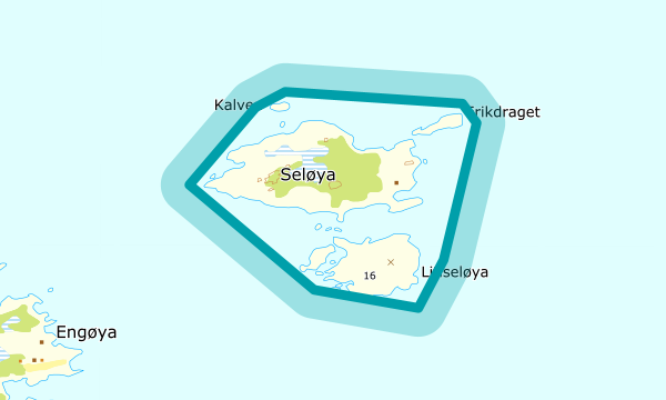 Kart over Seløya