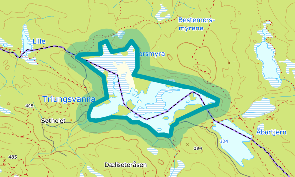 Kart over Triungsvann
