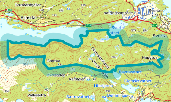 Kart over Ørnakken