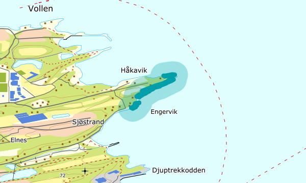 Kart over Elnestangen