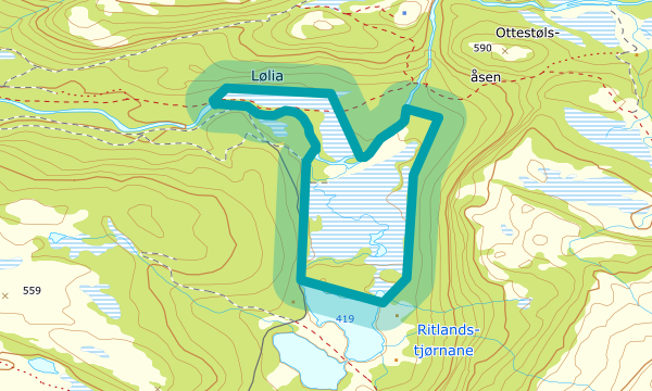 Kart over Øyastøl