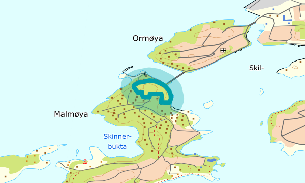 Kart over Nordre Malmøya