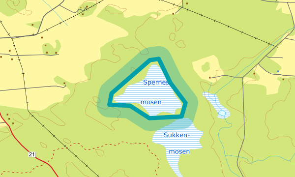 Kart over Spernesmosen
