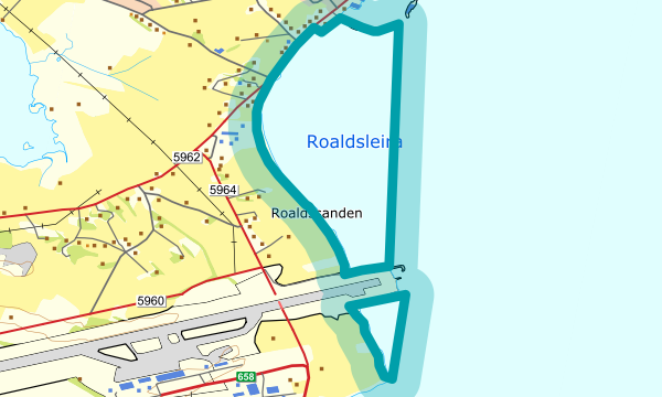Kart over Roaldsand