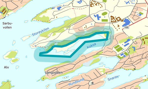 Kart over Koksabukta