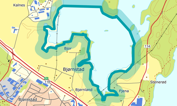 Kart over Vestvannet