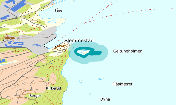 Kart over Geitungsholmen