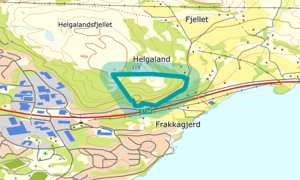 Kart over Aksdal