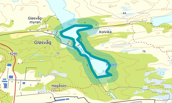 Kart over Gløsvågen