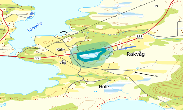 Kart over Kjerringvatnet