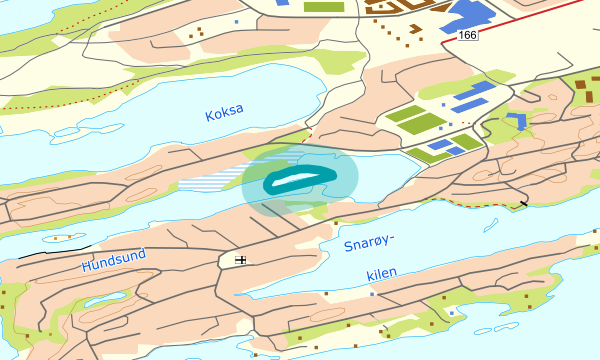 Kart over Sandholmen