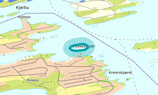 Kart over Ulykkesskjær
