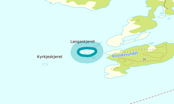 Kart over Kyrkjeskjeret