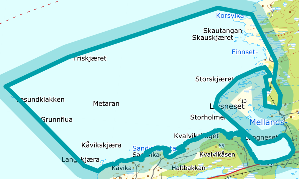 Kart over Mellandsvågen