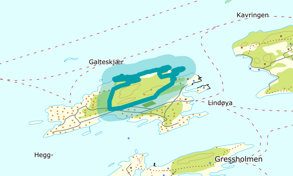Kart over Lindøya