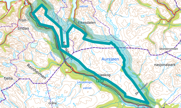Kart over Dalsida
