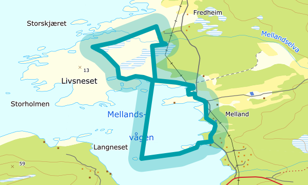 Kart over Melland