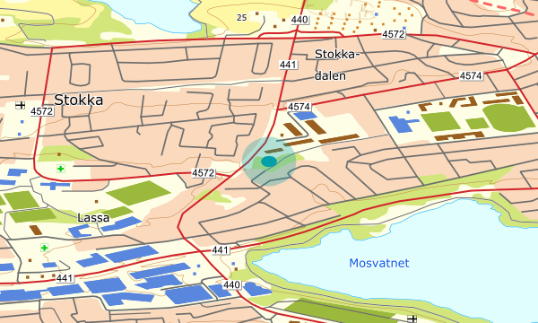 Kart over Klovsteinen på Eiganes