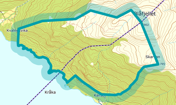 Kart over Kallset