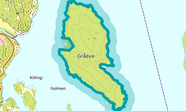 Kart over Gråøya