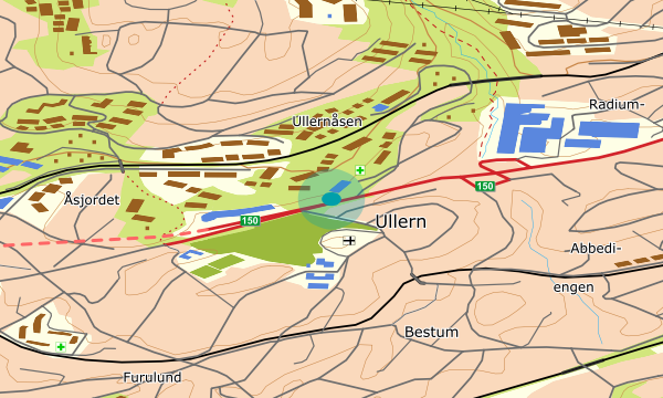 Kart over Ullernschausseen/Silurveien