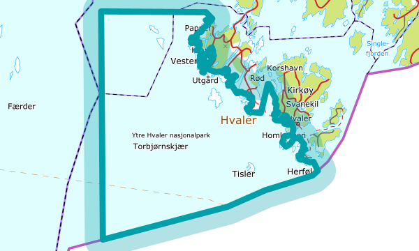 Kart over Ytre Hvaler