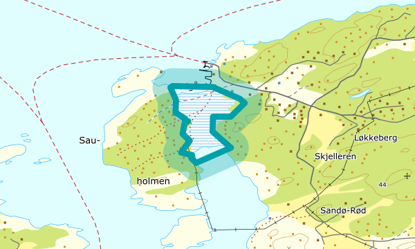 Kart over Sandøysalta