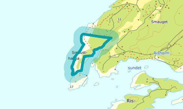 Kart over Garntangen