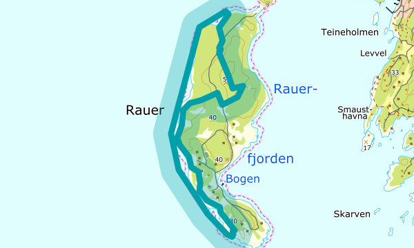Kart over Rauer
