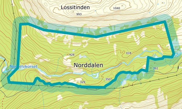 Kart over Norddalen