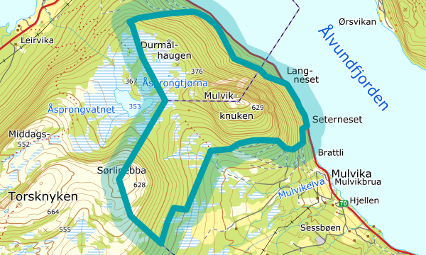 Kart over Mulvikknuken