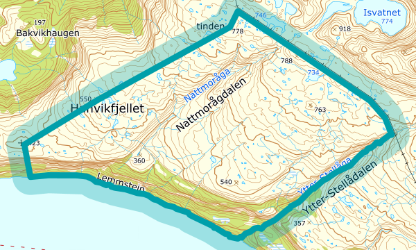 Kart over Nattmoråga