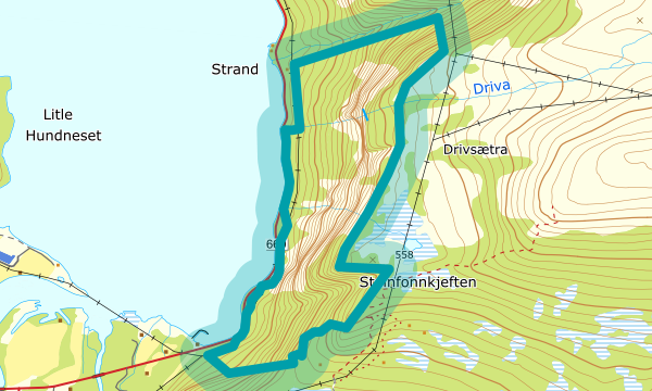 Kart over Håhammaren