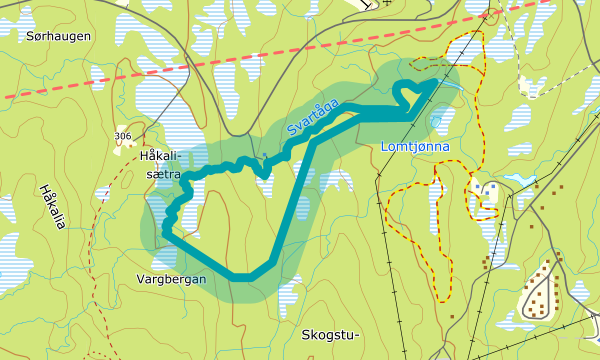 Kart over Svartåga
