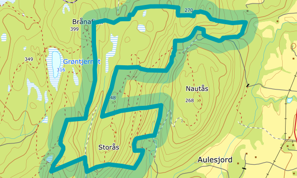 Kart over Storås