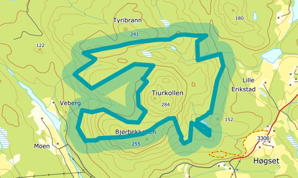 Kart over Tiurkollen