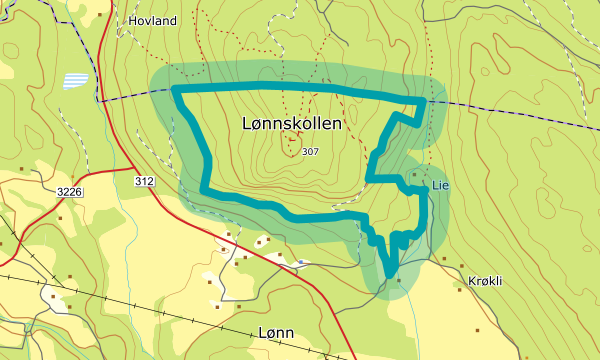 Kart over Lønnskollen