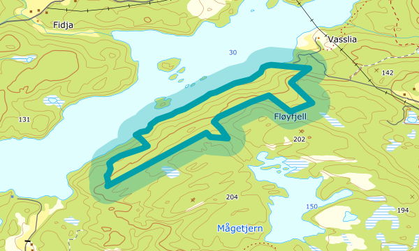 Kart over Tarvatnet