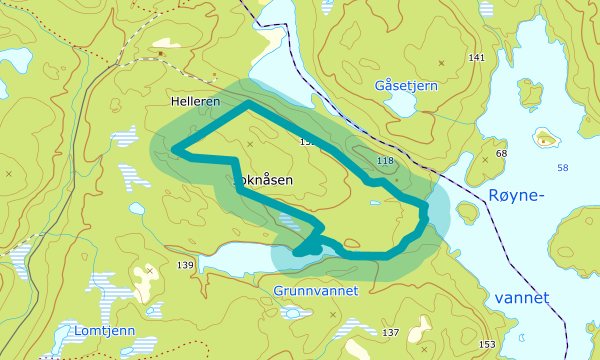 Kart over Joknåsen